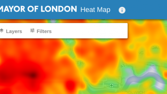 London heat map screenshot