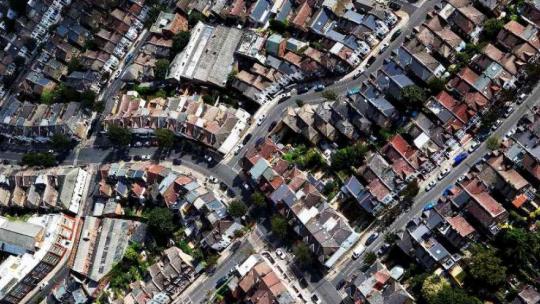 Ariel view of Housing in south London 