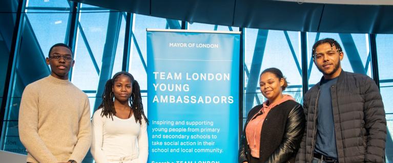 Team London Young Ambassadors posing for picture